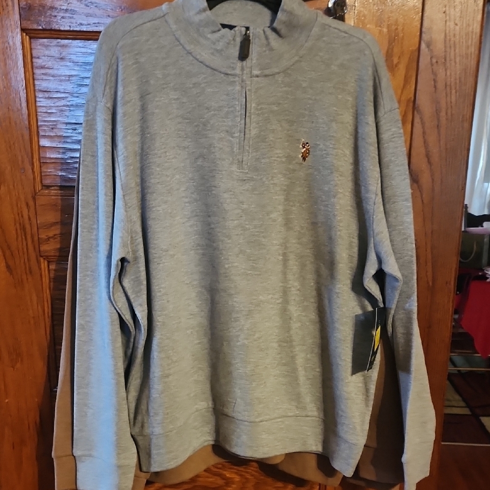 Gray Half-Zip Men's Sweater
